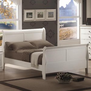 White Full Size Louis Philippe Bed