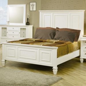 Sandy Beach (White) King Size Bed