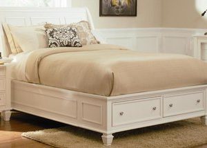 Sandy Beach (White) Queen Size Storage Bed