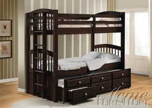 Micah Espresso Finish Twin/Twin Bunk Bed Trundle Set