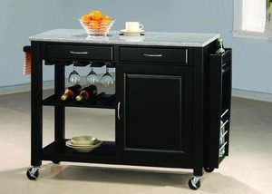Black Kitchen Island