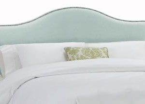 King Size Pool Upholstered Nail Button Bed