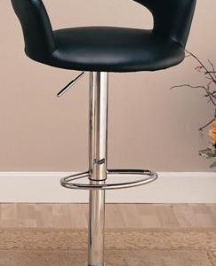 Upholstered Black Bar Chair
