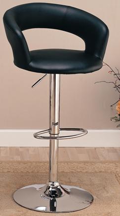 Upholstered Black Bar Chair