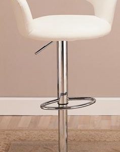 Upholstered White Bar Chair