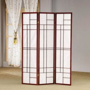Cherry Finish Folding Screen