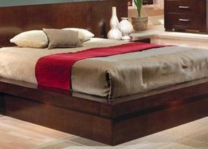 Jessica Cappuccino King Size Platform Bed