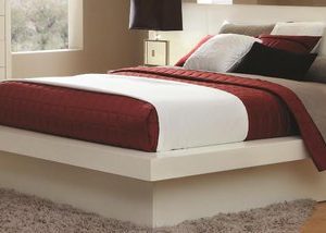 Jessica White King Size Platform Bed