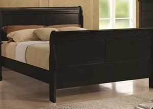Twin Size Black Louis Philippe Bed