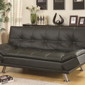 Leather Like Vinyl Black Sofa Bed