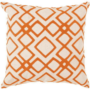 Geo Diamond Burnt Orange 22" x 22" Feathers Down Pillow Set