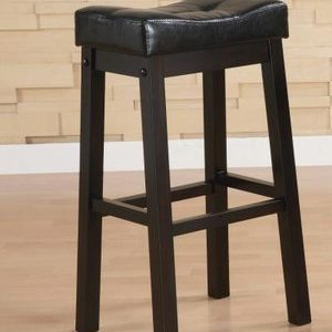 29" Cappuccino Saddle Bar Stools Set