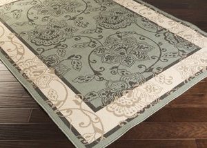 Alfresco Black 7'3" Square Rug