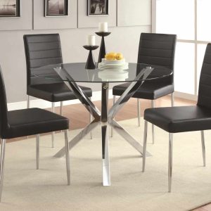 Vance Black Contemporary Dining Set