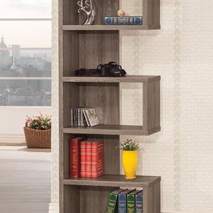 Bookcases Weathered Grey Semi-Backless