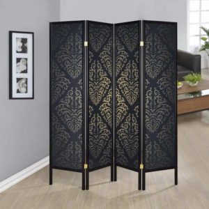 Damask Print Folding Screen