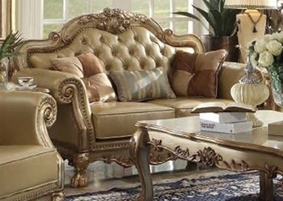 Dresden Gold Patina Love Seat