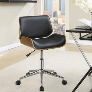 Black Contemporary Leatherette Office Chair