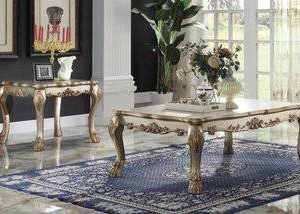 Dresden Gold Patina Coffee Table and End Table Set