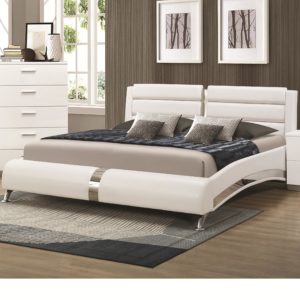 Felicity California King Bed with Metallic Accents