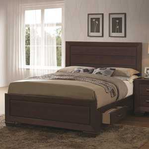 Fenbrook Dark Cocoa King Storage Bed