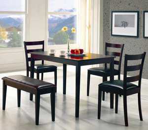 Taraval 5 Piece Dining Set with Bench