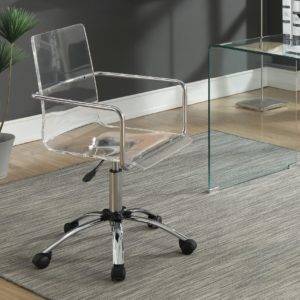 Acrylic Office Chair with Steel Base