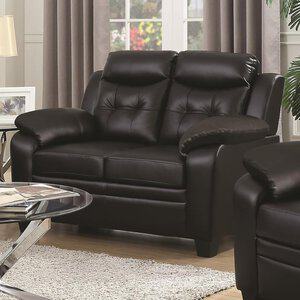 Finley Black Love Seat