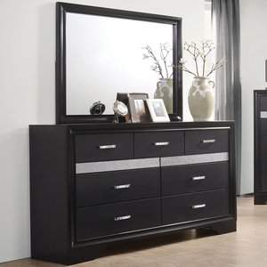 Miranda Black Dresser & Mirror