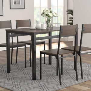 Ark Brown 5-Piece Dining Room Set