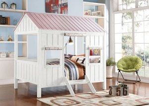 Spring Cottage Bed with Pink Roof