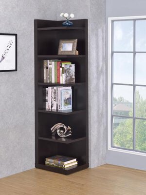 Corner Bookcase with Open Side