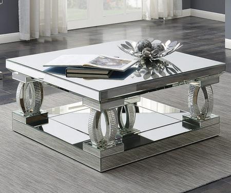 Rhinestones and Mirror Occasional Table Set - Image 4