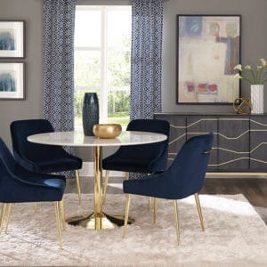 Steele Collection 5pc. Dining Room Set - Dark Ink Blue