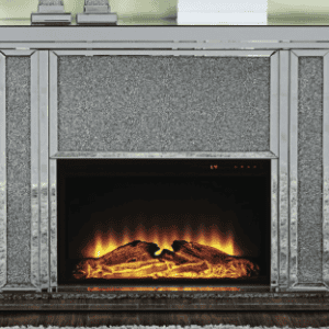 Nowles Mirrored & Faux Stones Fireplace