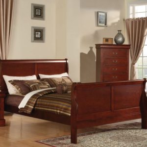 Louis Philippe III Cherry Finish King Size Bed