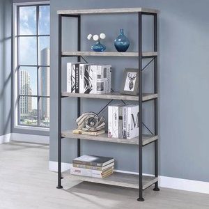 30" Gray Driftwood Bookcase