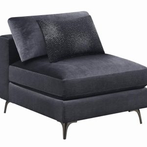 Chandra Premium Dark Charcoal Armless Chair