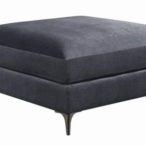 Chandra Premium Dark Charcoal Ottoman
