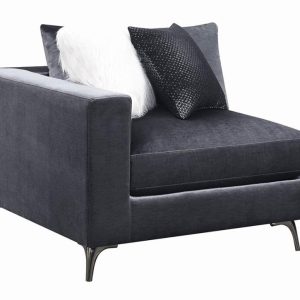 Chandra Premium Dark Charcoal LRC Arm Chair