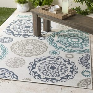 Alfresco Teal 3'7" x 5'7" Rug