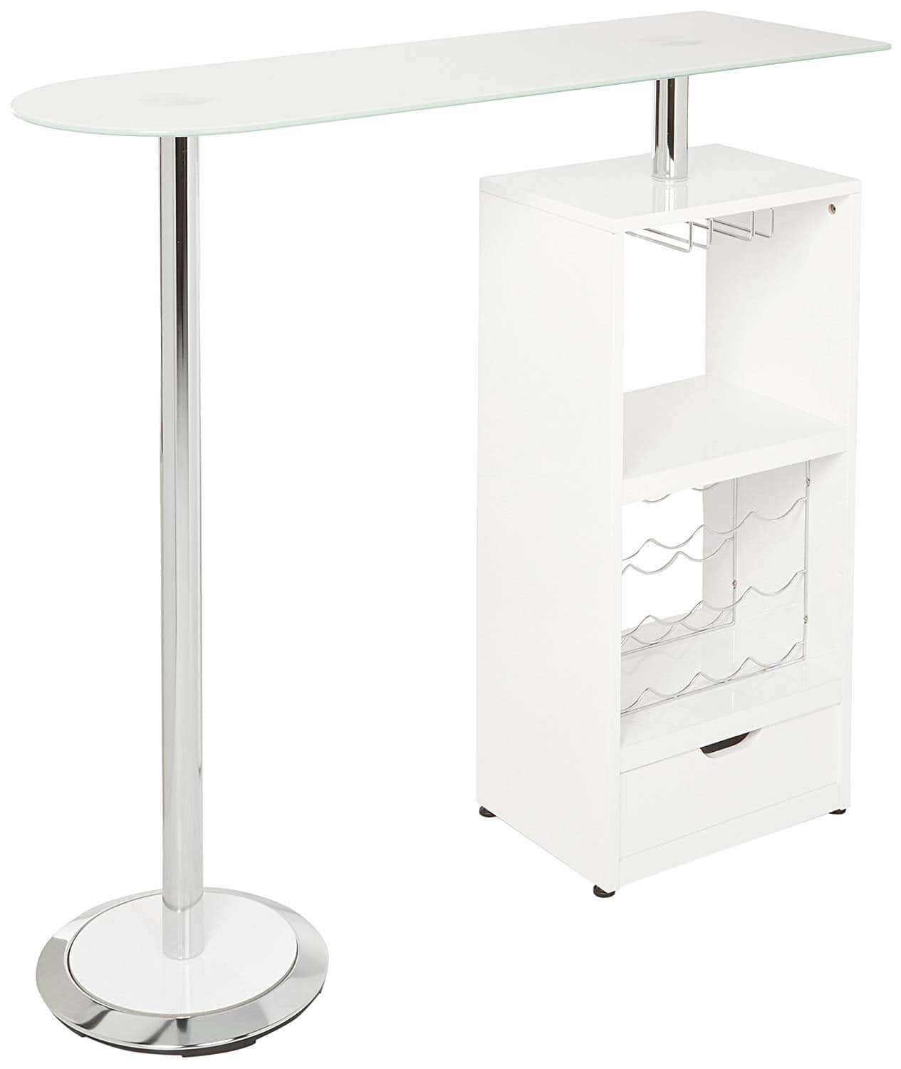 White Revolving Bar Table - Image 2