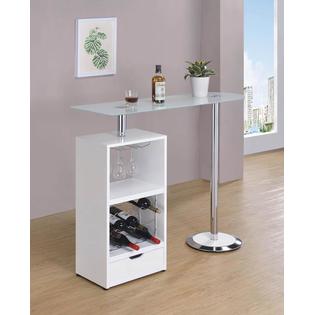 White Revolving Bar Table