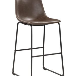 2 Two-Tone Leatherette Bar Stools