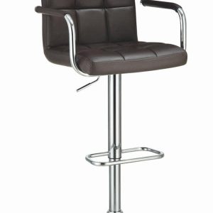 Brown Modern Leatherette Bar Stool