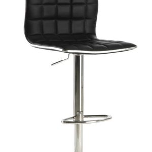 2 Waffle Black Colored Bar Stool