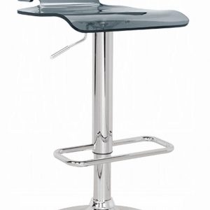 Gray and Chrome Backless Bar Stool