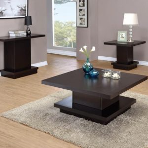 Pedestal Style Coffee Table Set
