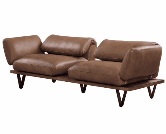 Narech Sofa with Swivel in Nutmeg Top Grain Leather - Image 2