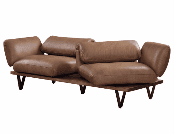 Narech Sofa with Swivel in Nutmeg Top Grain Leather - Image 3